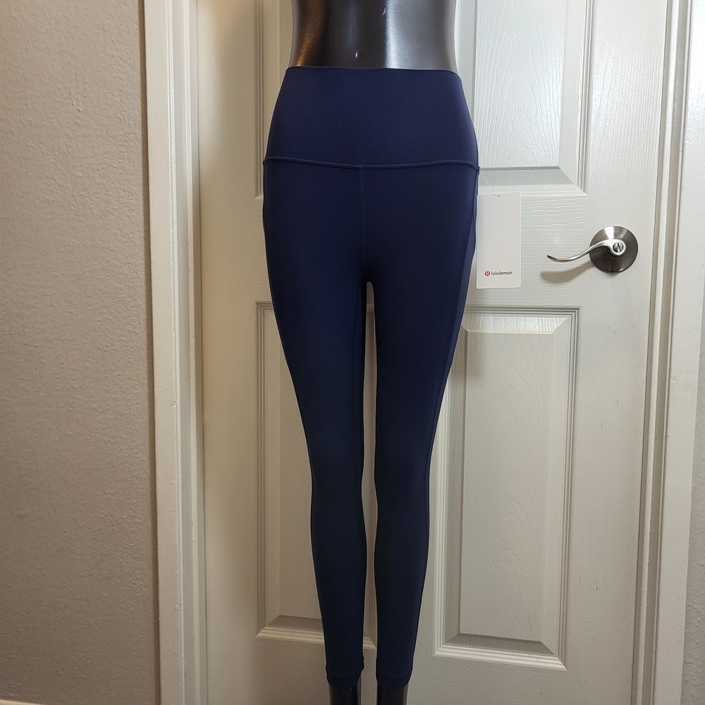 Lululemon Align High Rise Crop 23" With Pockets Navy Blue Size 4 MSRP $128.00 - Picture 9 of 9
